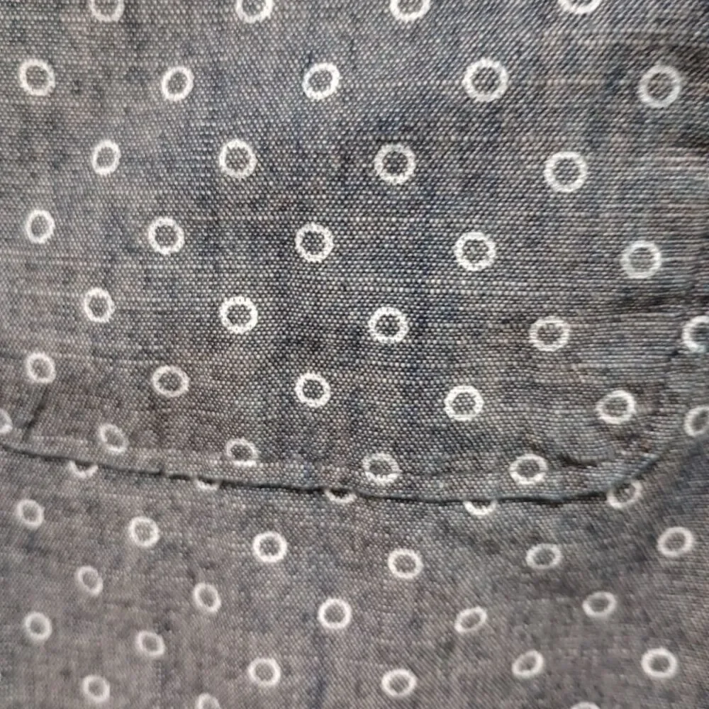 J. Crew Shirt Mens XL  Fit Button Down Long Sleeve Blue Circle Print Shirt